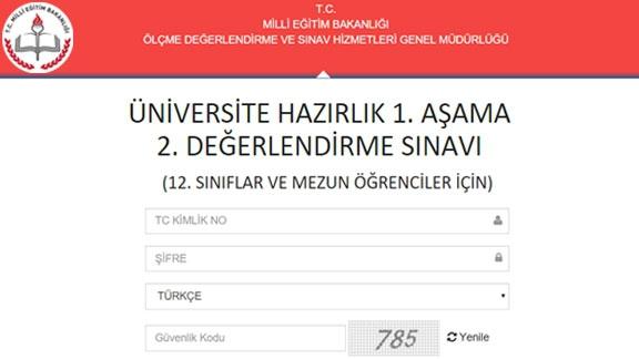 ÜNİVERSİTE HAZIRLIK 1. AŞAMA 2. DEĞERLENDİRME SINAVI (12. SINIFLAR VE MEZUN ÖĞRENCİLER İÇİN)